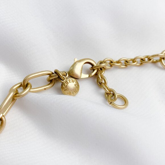 J. Crew Blue Green Yellow Ombre Chunky Rhinestone Gem Jewel Statement Necklace - Picture 9 of 13